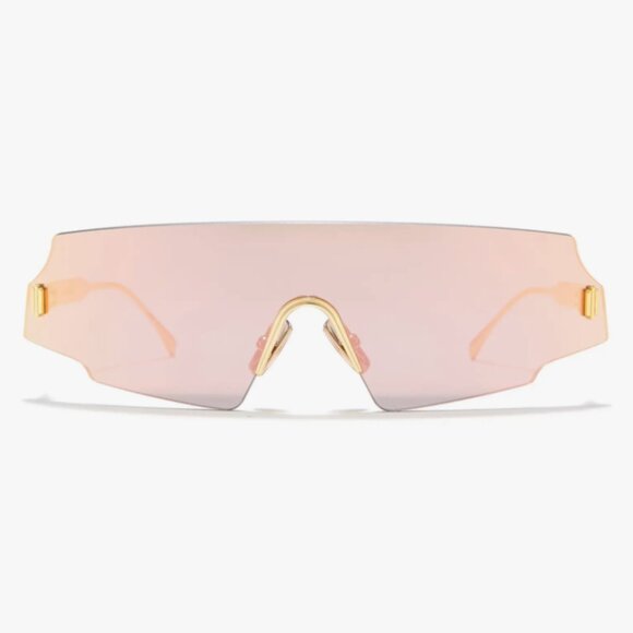 Authentic *NEW* Fendi Rose Gold FF 0440/S 0000J Sunglasses | 60MM SHIELD